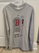 2004 Boston Red Sox World Series Champions long sleeve t-shirt MEDIU vtg y2k mlb