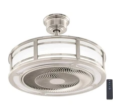 Home Decorators Collection Ceiling Fan Light Remote 23-in LED Brushed Nickel