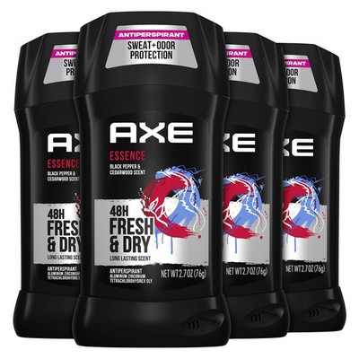 Axe Antiperspirant Deodorant for Men Essence 4 Count 48H Sweat & Odor 2.7 oz