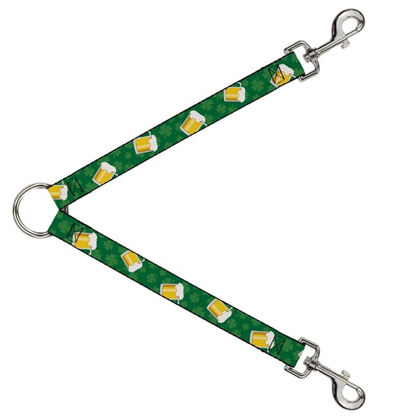 Dog Leash Splitter St. Pat's Clovers/Beer Mugs Greens (Us Import)-image