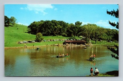 Wheeling,WV Schenk Lake, Oglebay Park, Boats Ohio County West Virginia Vintage