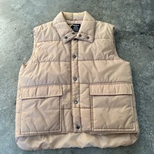 Vintage 70s 80s Sears art wear puffer vest large Gorp Hiking Outdoors Camping