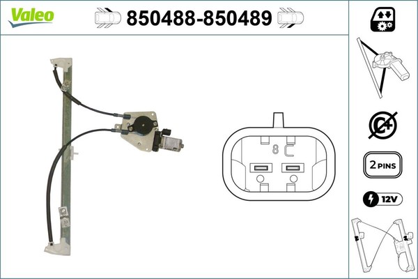 Fensterheber Valeo 850488 FüR Lancia CitroËN Fiat Peugeot 806 Ulysse Expert Zeta-image