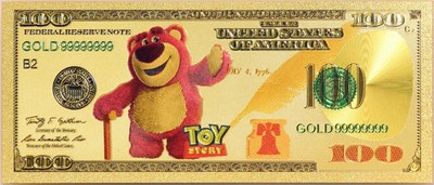 Lotso Toy Story Collectible Gold Foil Novelty Banknote Bill - GREAT GIFT!