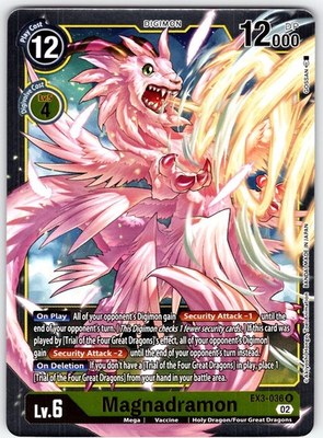 #ad Magnadramon Rare Draconic Roar Foil EX3 036 R NM $2.99