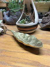 Virginia Metalcrafters  Oskar J.W. Hansen 1963 9” Tobacco Leaf