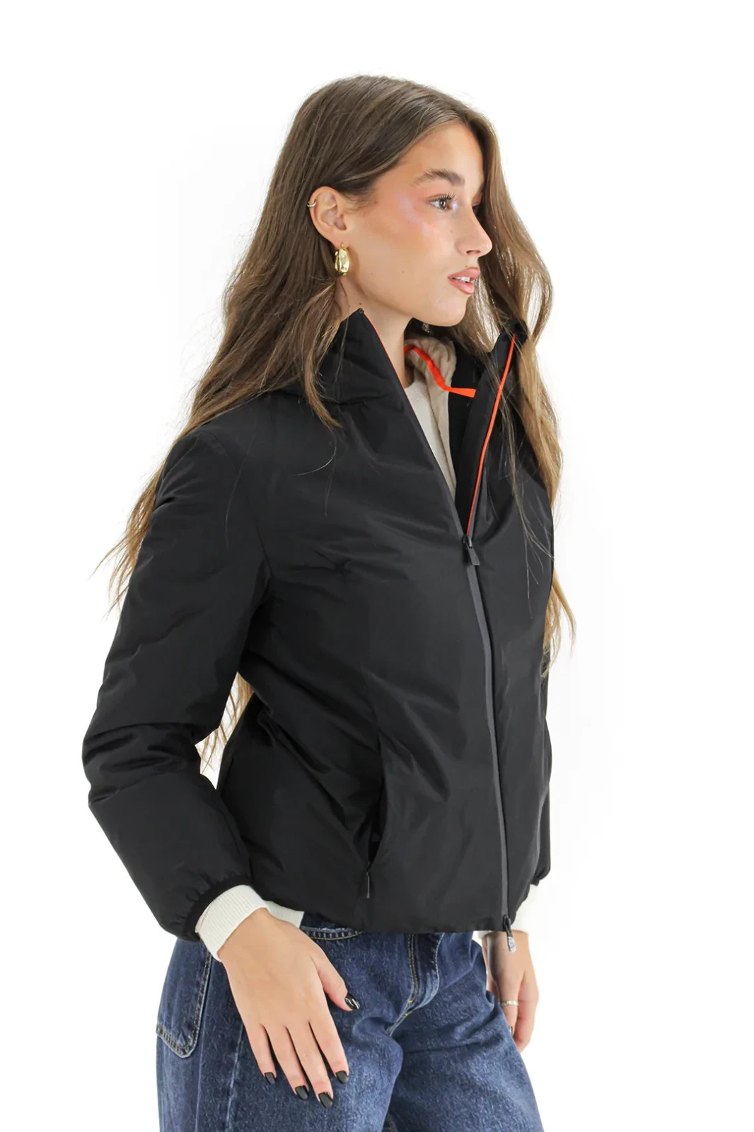 JACKET SUNS Giubbotto Donna SUNS Aurelia Velour GBS53003D NERO BLACK NEW INVERNO foto 4