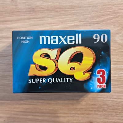 Maxell SQ90 Typ II High Position Audiokassette 90 min 3er Pack NEU