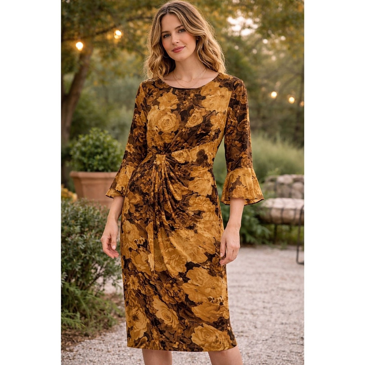 green emerald velvet dress Connected Apparel TJR70751