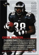 2002 NFL Showdown Cecil Martin NFLPA Awards Banquet Unsung Heroes