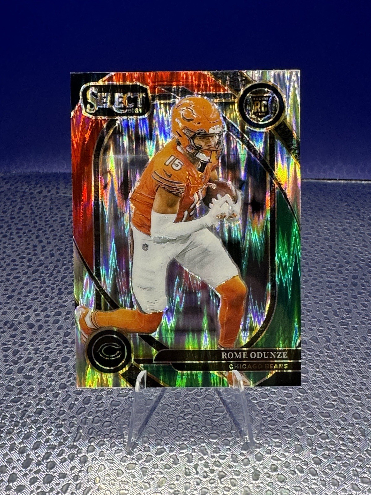 ROME ODUNZE 2024 Panini Select Club Level RC Red & Green Shock SP #236 Bears