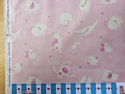 2 x Stoff hochwertig Baby rosa WESTMINSTER FIBERS '' Babytalk '' Baumwolle Webware
