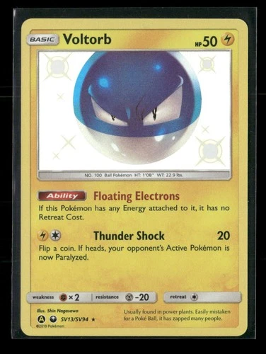Voltorb SV13/SV94 Hidden Fates Shiny Vault NM/M Pokemon