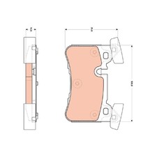 TRW Bremsbelagsatz Bremskl&ouml;tze hinten 0054209020 A0064207820 0064207820 | 22960