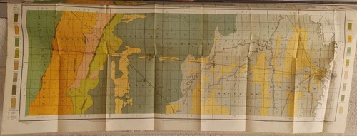 Antique 1903 Map Fargo North Dakota area Haggart Wheatland  40"X15" #21051