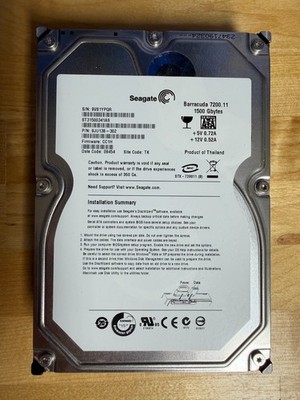 Seagate Barracuda 7200.11 1.5 TB SATA 7200RPM 3.5'' ST31500341AS Hard Disk Drive