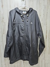 Adidas Vintage 90s Black Jacket Windbreaker Men s Sz XL White Stripes Vintage