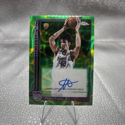 MAXIME RAYNAUD 2025-26 TOPPS CHROME UPDATE GREEN YELLOW LAVA RC AUTO /85