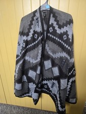 Warehouse Cape Wrap Shawl One Size Black