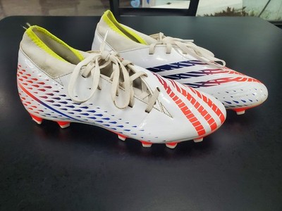 Adidas Predator Edge.4 Soccer Cleats GW0993 White Size US 9.5 -USED-