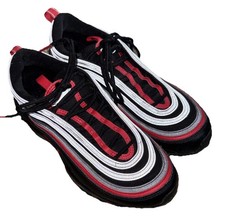 Nike Air Max 97 'Reflective Bred' Black University Red 921826-014 Men's Size 7