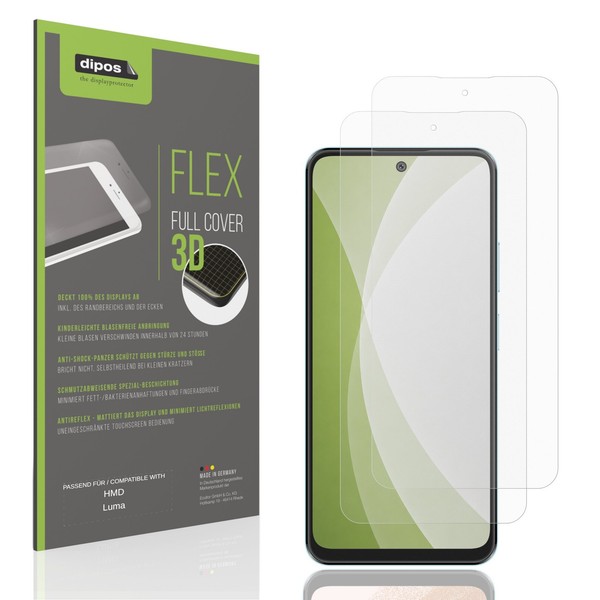 2X Full Cover Schutzfolie Matt FüR Hmd Luma Panzerfolie Anti-Shock-image