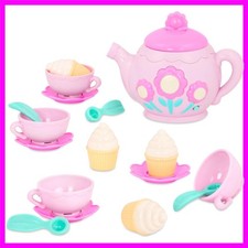 Brightly Colored 17-Piece Tea Party Set - Fun Musical Pretend Play for Kids