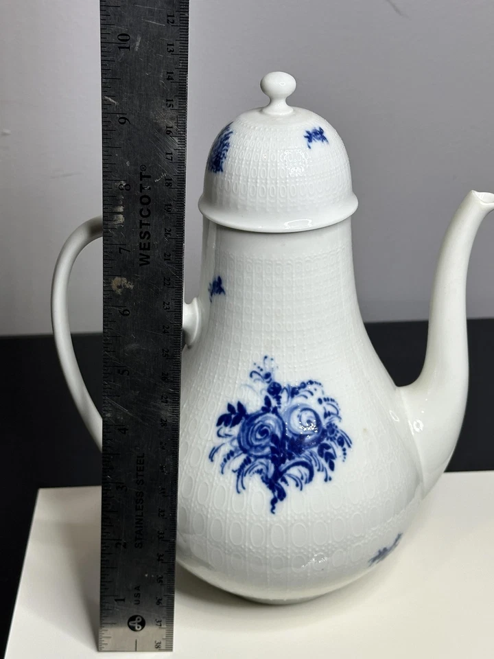 Cafetera vintage Rosenthal Romanze de porcelana azul con tapa Alemania Wiinblad Foto 4 de 4