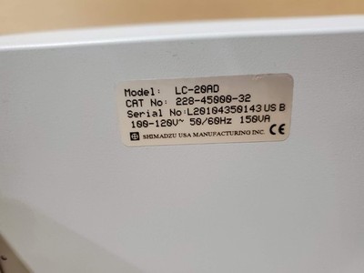 Shimadzu LC-20AD 228-45000-32 Prominence Liquid Chromatography