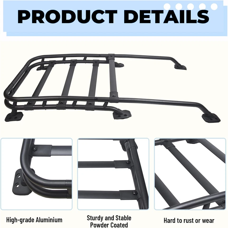 For Toyota FJ Cruiser 2007-2014 Factory Style Aluminum Roof Rack Rail Top Cargo — 第 2/4 张图片