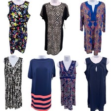 Lot Of 7 Womens Dresses Mixed Styles Prints Floral Summer Size Large XL Some NWT