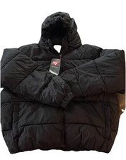 Comfrt Unisex Size XL Puffer Coat With Hood In Black