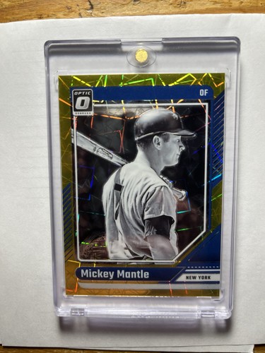 2024 Panini Donruss - Optic Mickey Mantle #7 Gold Velocity Prizm /10 - Picture 1 of 2
