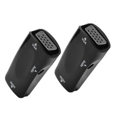 2x 1080P Video Converter Female To VGA Female With 3.5mm Audio Output Cable