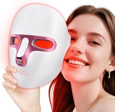 Red Light Therapy for Face, LED Face Mask Light Therapy Adjustable Brightness wi