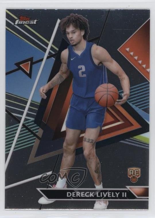 2023-24 Topps Finest Uncommon Dereck Lively II #185 Rookie RC 1i3m