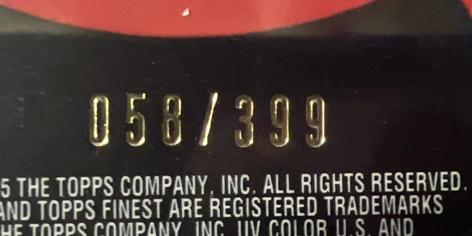 2004-05 Topps Finest ELI MANNING REFRACTOR REF 058/399 New York Giants - Image 3 of 3