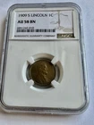 1909-S Lincoln Wheat Cent Penny Ngc Mint State 58 Bn