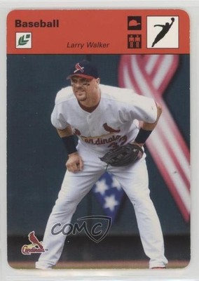 2005 Leaf Sportscasters Red Jumping Cap 9/25 Larry Walker #26 HOF 1i0