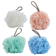 4 Pcs Bathing Sponges for Women Bathroom Accessories Mesh Nets Ball