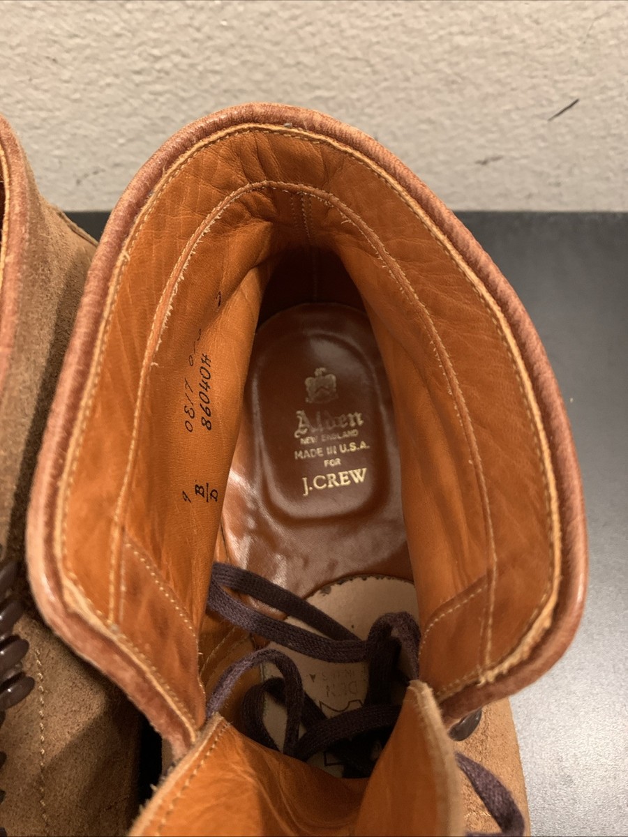 Alden J Crew SNUFF SUEDE BOOTS 86040H USA Men Sz 9 B/D | eBay