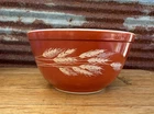 Vintage Pyrex Autumn Harvest Wheat Mixing Bowl Burnt Orange Color #402 - 1.5 qt.
