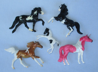 Breyer Stablemate Horse Pinto Paint Mustang Arab WB Unicorn Foal Body Lot of 5