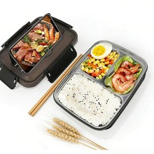 W&auml;rmeisolierte Lunchbox Edelstahl mit F&auml;chern auslaufsicher
