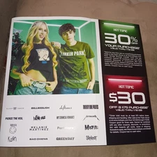 2 HOT TOPIC Coupons 30% & $30 Off $75-Expires 1/2/26 AWESOME Discounts HTF Rare