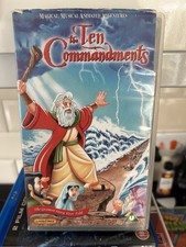 The Ten Commandments, VHS Video Tape, Nostalgic, Vintage, Animated, Religious