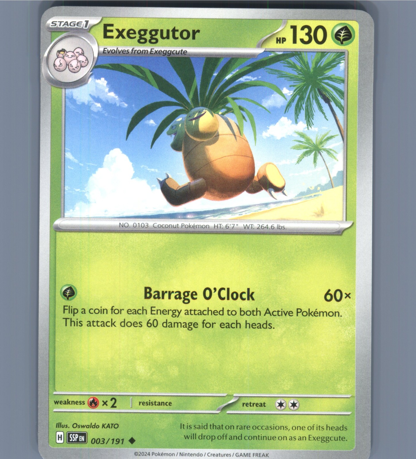 Exeggutor Uncommon SV08: Surging Sparks 003/191 NM English