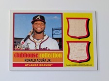 🔥2025 Topps Heritage RONALD ACUNA JR Clubhouse Collection Dual Relic #CCSDR-RA
