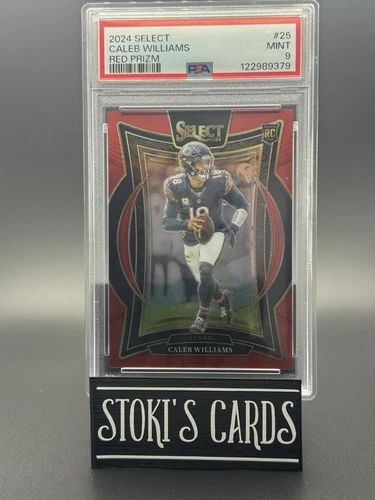 2024 Panini Select - Concourse Caleb Williams #25 Red Prizm /99 (RC) - PSA 9