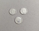 US Coins Three 1960-d Roosevelt dimes.
